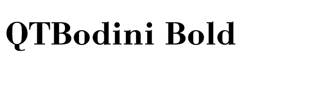 QTBodini Bold font preview