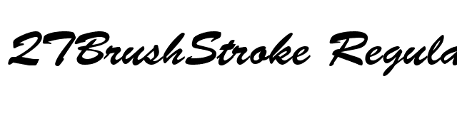 QTBrushStroke Regular font preview