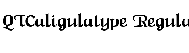 QTCaligulatype Regular font preview