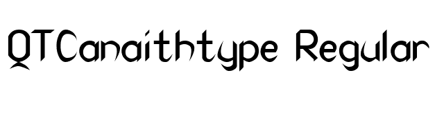 QTCanaithtype Regular font preview