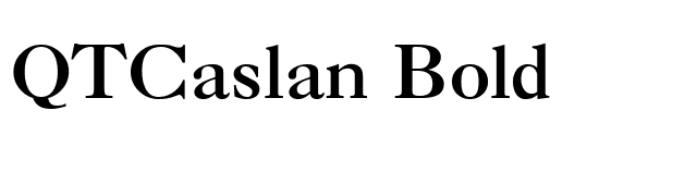 QTCaslan Bold font preview