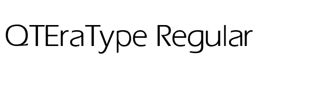 QTEraType Regular font preview