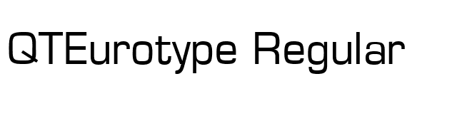 QTEurotype Regular font preview