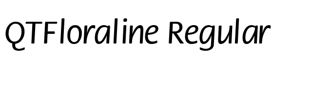 QTFloraline Regular font preview