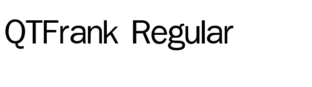 QTFrank Regular font preview