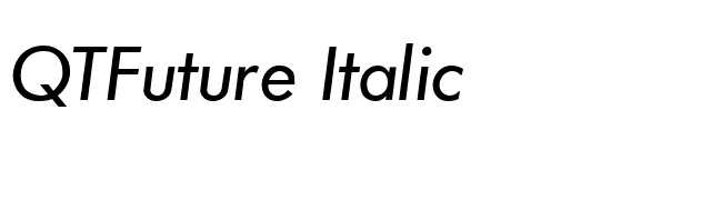 QTFuture Italic font preview