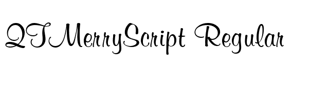 QTMerryScript Regular font preview