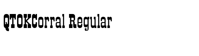 QTOKCorral Regular font preview