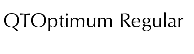 QTOptimum Regular font preview