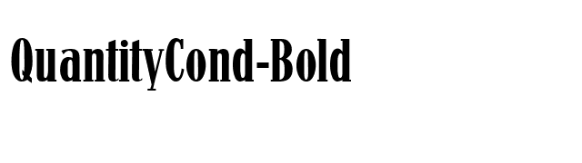 QuantityCond-Bold font preview