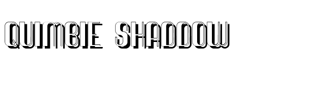 Quimbie Shaddow font preview