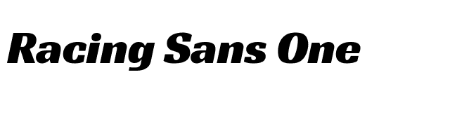 Racing Sans One font preview
