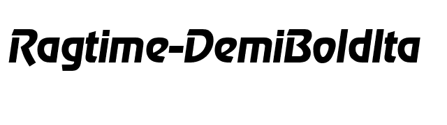 Ragtime-DemiBoldIta font preview