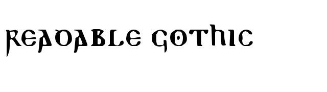 Readable Gothic font preview
