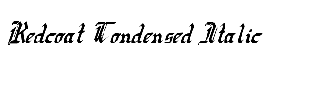 Redcoat Condensed Italic font preview