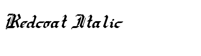 Redcoat Italic font preview