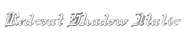 Redcoat Shadow Italic font preview