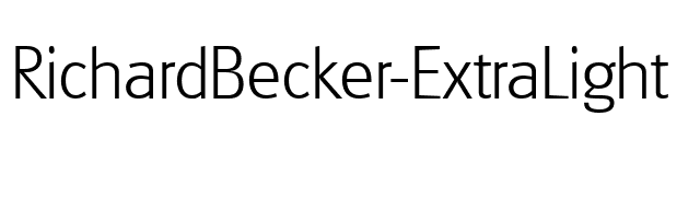 RichardBecker-ExtraLight font preview