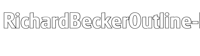 RichardBeckerOutline-Bold font preview