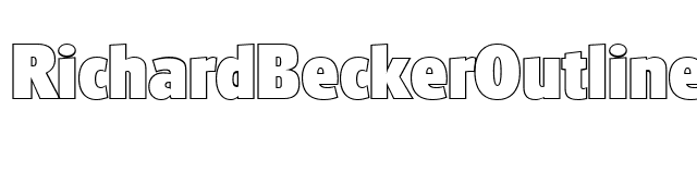 RichardBeckerOutline-Heavy-Regular font preview