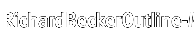 RichardBeckerOutline-Medium-Regular font preview