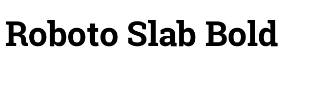 Roboto Slab Bold font preview