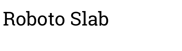Roboto Slab font preview