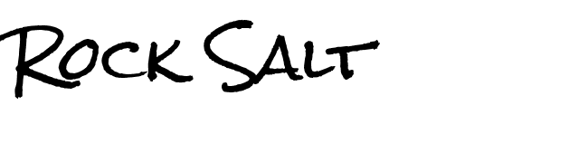 Rock Salt font preview