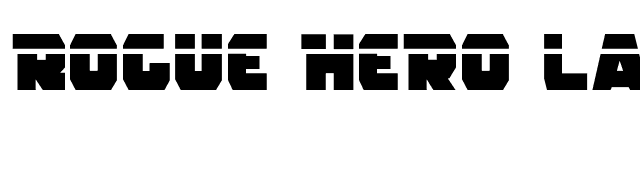Rogue Hero Laser font preview