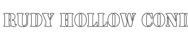 Rudy Hollow Condensed font preview
