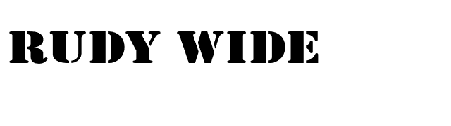 Rudy Wide font preview