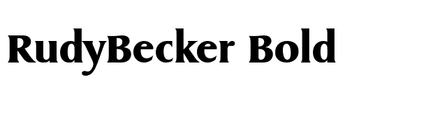 RudyBecker Bold font preview