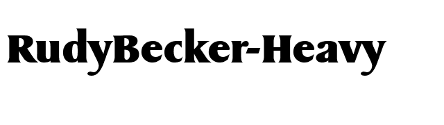 RudyBecker-Heavy font preview
