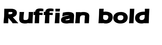Ruffian bold font preview