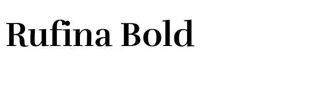 Rufina Bold font preview