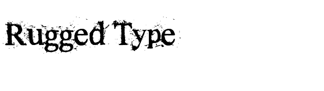 Rugged Type font preview
