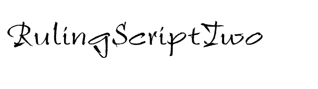 RulingScriptTwo font preview