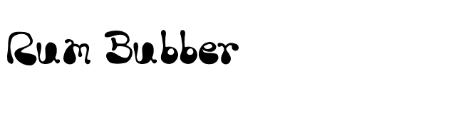 Rum Bubber font preview