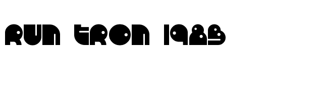 Run Tron 1983 font preview