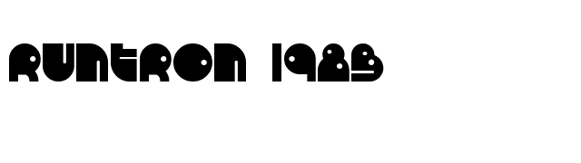 RunTron 1983 font preview