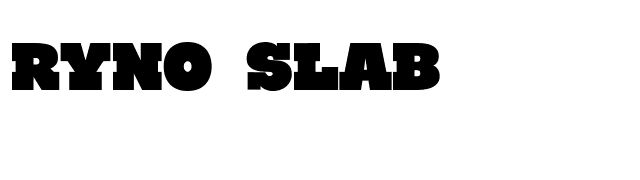 Ryno Slab font preview