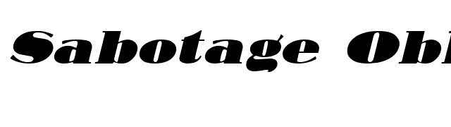 Sabotage Oblique font preview
