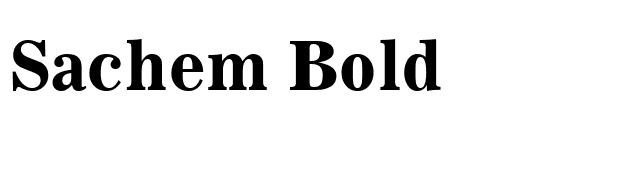 Sachem Bold font preview