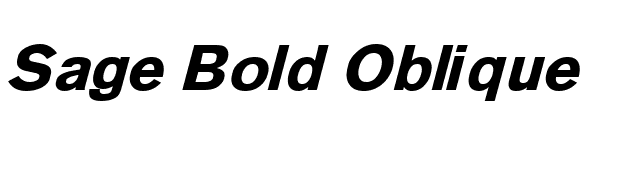 Sage Bold Oblique font preview