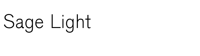 Sage Light font preview