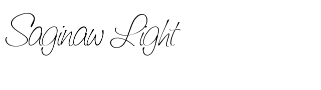Saginaw Light font preview
