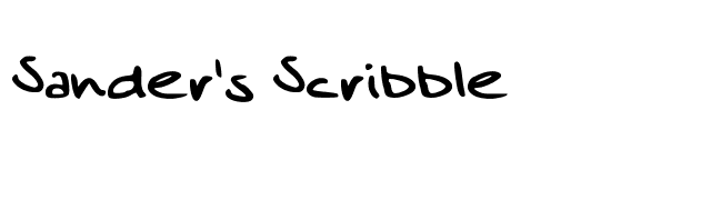 Sander's Scribble font preview