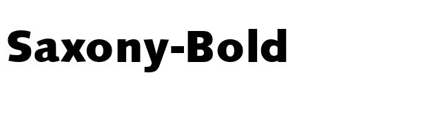 Saxony-Bold font preview