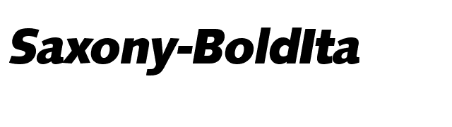 Saxony-BoldIta font preview