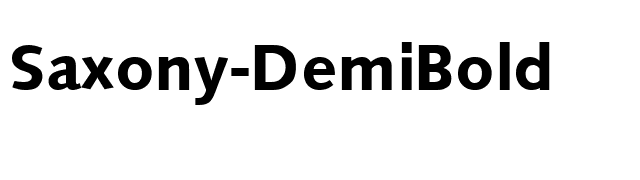 Saxony-DemiBold font preview